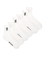 On Logo 3 Pack Sock in White, view 1, click to view large image.