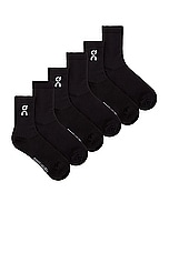 On Logo 3 Pack Sock in Black, view 1, click to view large image.