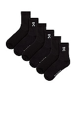 On Logo 3 Pack Sock in Black, view 2, click to view large image.
