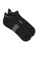 On Ultralight Low Sock in Black & White, view 1, click to view large image.