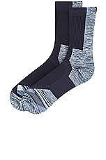 On Explorer Merino Sock in Midnight & Cobalt, view 2, click to view large image.