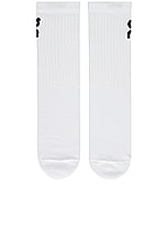 On Logo 3 Pack Sock in White, Zest, & Stratosphere, view 3, click to view large image.