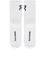 On Logo 3 Pack Sock in White, Zest, & Stratosphere, view 4, click to view large image.