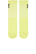 On Logo 3 Pack Sock in White, Zest, & Stratosphere, view 5, click to view large image.