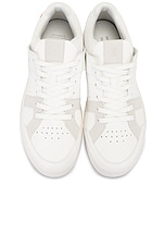 On The Roger Clubhouse Sneaker in White & Sand, view 4, click to view large image.