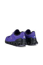 On Cloud X 3 Ad Sneaker in Blueberry & Black, view 3, click to view large image.