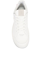 On The Roger Centre Court Sneaker in White & Green, view 4, click to view large image.