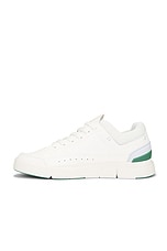 On The Roger Centre Court Sneaker in White & Green, view 5, click to view large image.