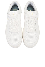 On The Roger Centre Court Sneaker in White & Black, view 4, click to view large image.