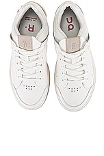 On The Roger Centre Court Sneaker in White & Zephyr, view 4, click to view large image.