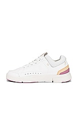 On The Roger Centre Court Sneaker in White & Zephyr, view 5, click to view large image.