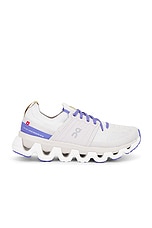 On Cloudswift 3 Sneaker in White & Blueberry, view 1, click to view large image.