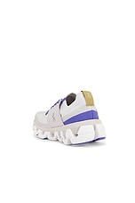 On Cloudswift 3 Sneaker in White & Blueberry, view 3, click to view large image.