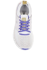 On Cloudswift 3 Sneaker in White & Blueberry, view 4, click to view large image.