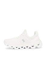 On Cloudswift 3 Ad Sneaker in Undyed White & White, view 5, click to view large image.