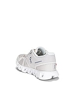 On Cloud 5 Sneaker in Pearl & White, view 3, click to view large image.