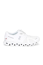 On Cloud 5 Sneaker in Undyed White, view 1, click to view large image.