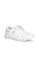 On Cloud 5 Sneaker in Undyed White, view 2, click to view large image.