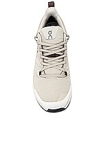 On Cloudwander Waterproof Sneaker in Sand & Ivory, view 4, click to view large image.
