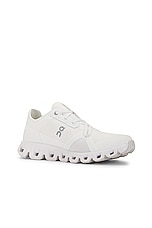 On Cloud X 3 Ad Sneaker in Undyed White & White, view 2, click to view large image.