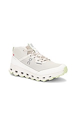 On Cloudroam Waterproof Sneaker in Ice & Limelight, view 2, click to view large image.