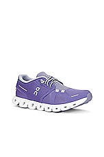 On Cloud 5 Sneaker in Blueberry & Feather, view 2, click to view large image.