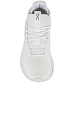 On Cloudnova Sneaker in All White, view 4, click to view large image.