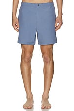 onia Calder 6&quot; Swim Short in Stonewash, view 3, click to view large image.