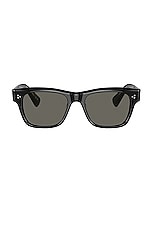 Oliver Peoples Birell Sun Sunglasses in Black & Carbon Grey, view 1, click to view large image.