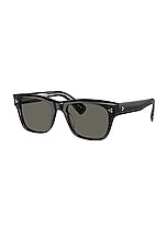 Oliver Peoples Birell Sun Sunglasses in Black & Carbon Grey, view 2, click to view large image.
