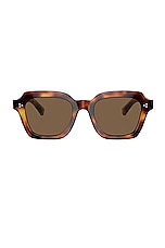 Oliver Peoples Kienna Sunglasses in Dark Mahogany & Brown, view 1, click to view large image.