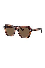 Oliver Peoples Kienna Sunglasses in Dark Mahogany & Brown, view 2, click to view large image.