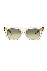 Oliver Peoples Ms. Oliver Square Sunglasses in Gold, view 1, click to view large image.