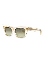 Oliver Peoples Ms. Oliver Square Sunglasses in Gold, view 2, click to view large image.