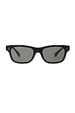 Oliver Peoples Rosson Sun Rectangle Sunglasses in Black, view 1, click to view large image.