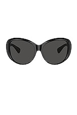 Oliver Peoples Maridan Oval Sunglasses in Black, view 1, click to view large image.