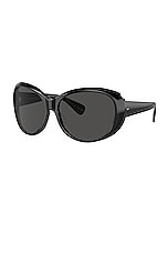 Oliver Peoples Maridan Oval Sunglasses in Black, view 2, click to view large image.