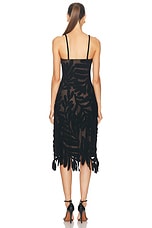 Oscar de la Renta Sleeveless Midi Dress in Black, view 3, click to view large image.