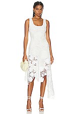 Oscar de la Renta Crochet Dress in Ivory | FWRD