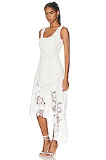 Oscar de la Renta Crochet Dress in Ivory, view 3, click to view large image.