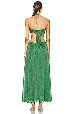 Oseree Lumi&egrave;re O Gem Cut Out Dress in Emerald Green, view 3, click to view large image.