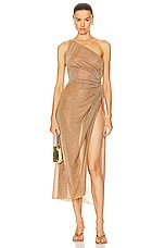 Oseree Lumi&egrave;re Knot Dress in Toffee, view 1, click to view large image.