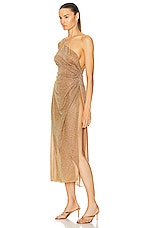 Oseree Lumi&egrave;re Knot Dress in Toffee, view 3, click to view large image.