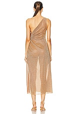 Oseree Lumi&egrave;re Knot Dress in Toffee, view 4, click to view large image.