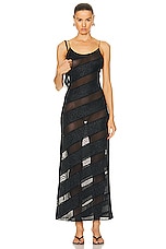 Oseree Lumi&egrave;re Twist Dress in Black, view 1, click to view large image.