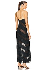 Oseree Lumi&egrave;re Twist Dress in Black, view 3, click to view large image.