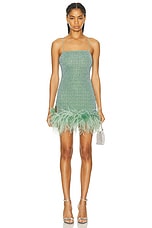 Oseree Lumiere Mini Dress in Aqua, view 1, click to view large image.