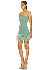 Oseree Lumiere Mini Dress in Aqua, view 3, click to view large image.