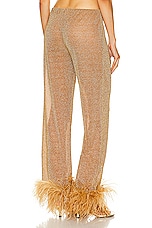 Oseree Lumi&egrave;re Plumage Long Pant in Toffee, view 3, click to view large image.