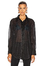 Oseree Long Shirt in Black, view 2, click to view large image.